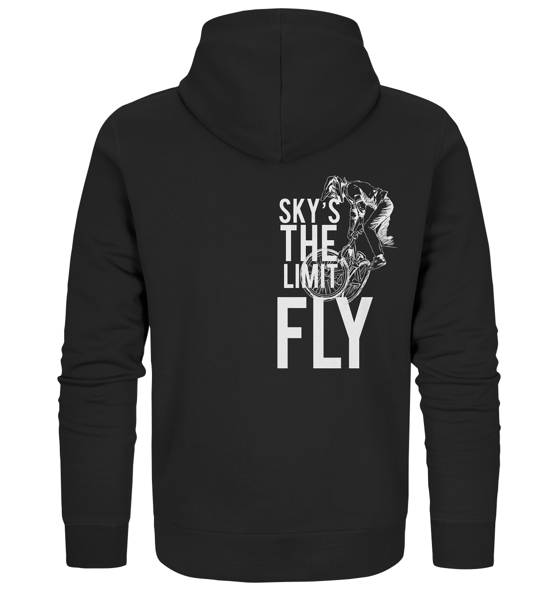 Sky'sThe Limit Fly biking Organic Reespray zipper Hoodie