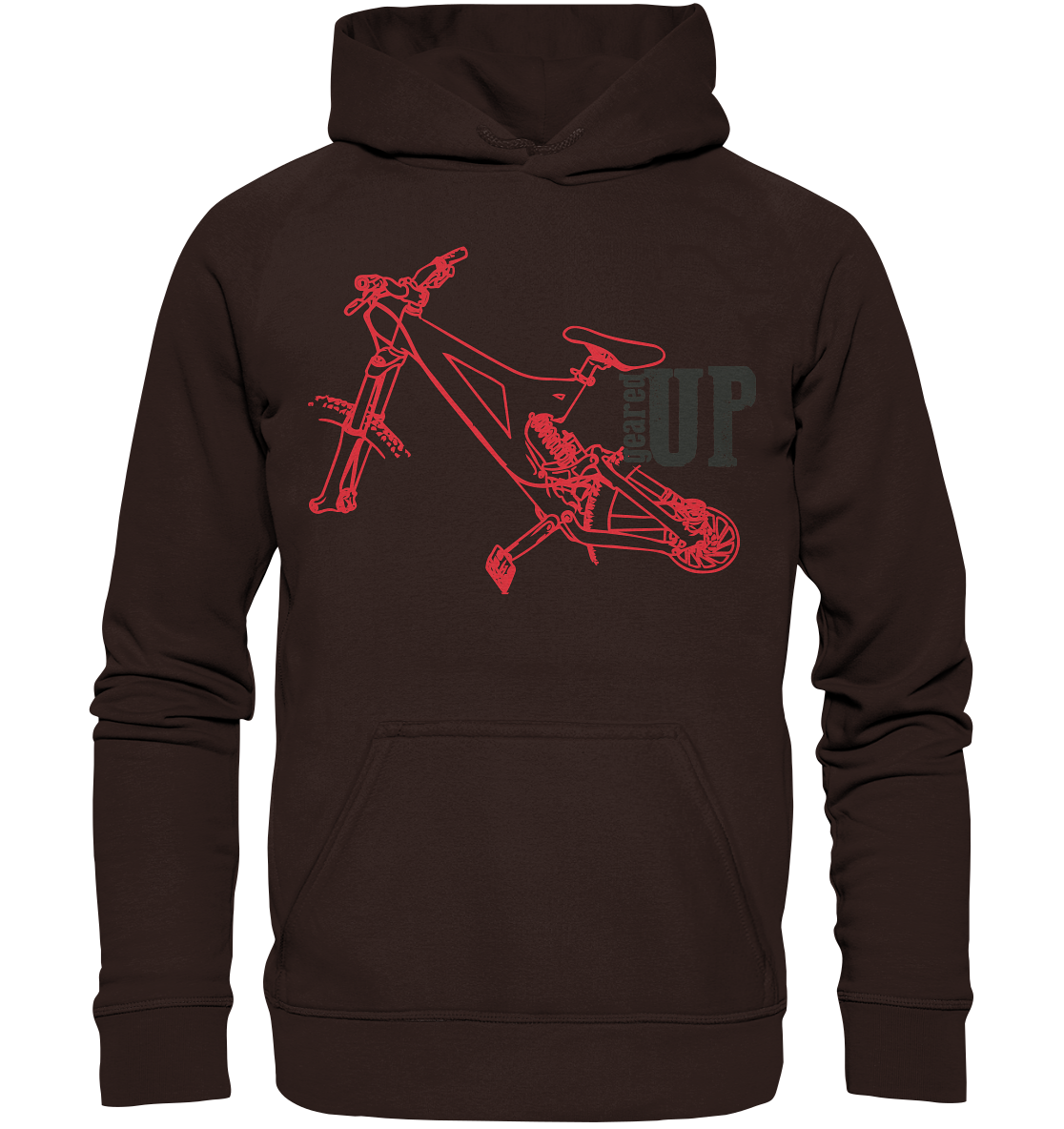 GEARED UP - Downhill Mountain Biking Basic Unisex Reespray Hoodie