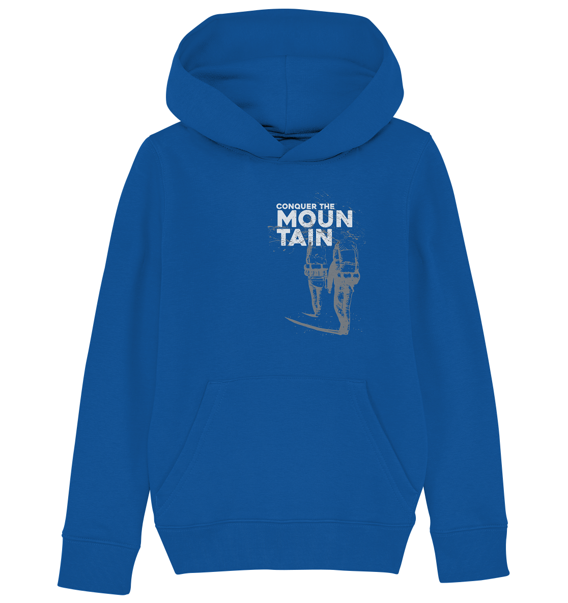 CONQUER THE MOUNTAIN - Mountain Sports Organic Kids Fashion Reespray Hoodie