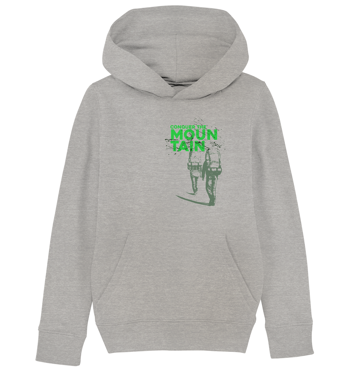 CONQUER THE MOUNTAIN - Mountain Sports Organic Kids Fashion Reespray Hoodie