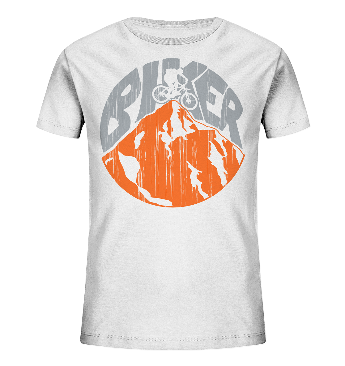 BIKER - Kids Mountain Biking Organic Reespray T-Shirt