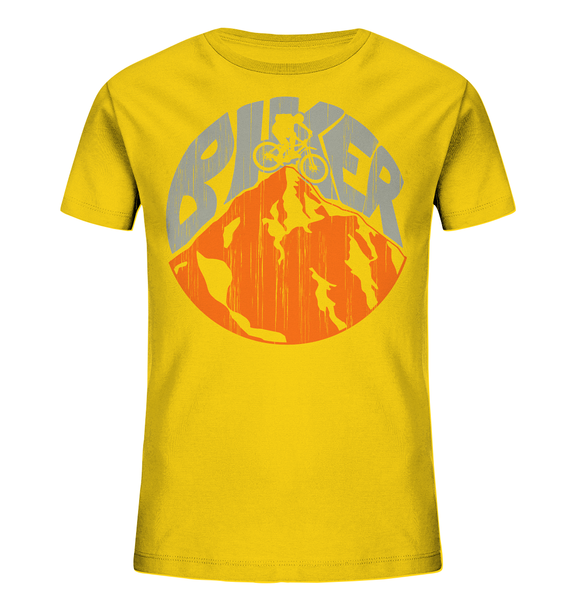 BIKER - Kids Mountain Biking Organic Reespray T-Shirt