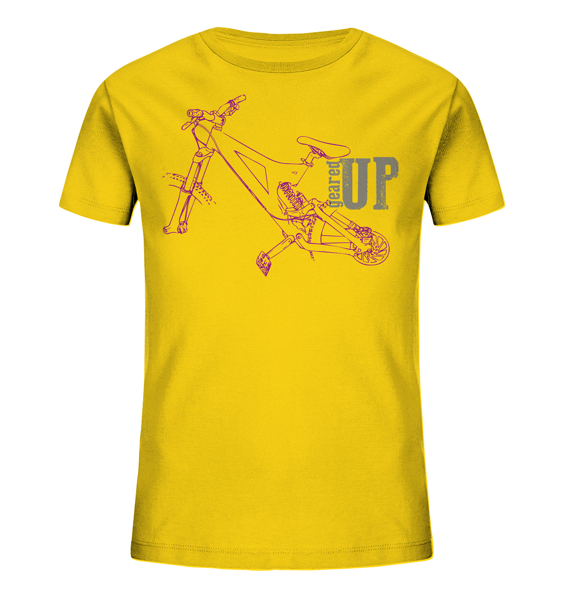 GEARED UP - Kids Mountain Biking Downhill Organic Reespray T-Shirt