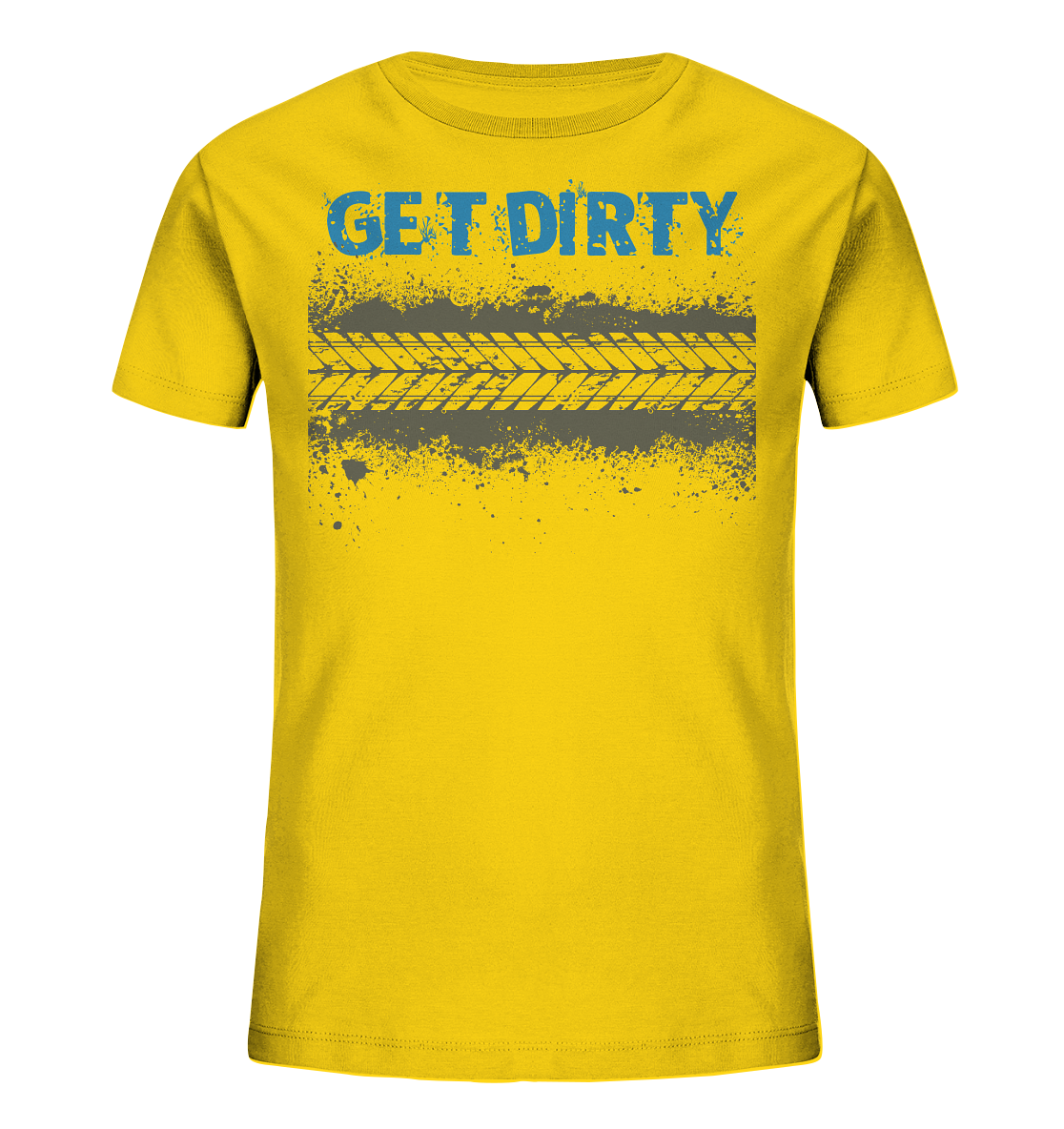 GET DIRTY TYRE - Kids Mountain Biking Organic Reespray T-Shirt