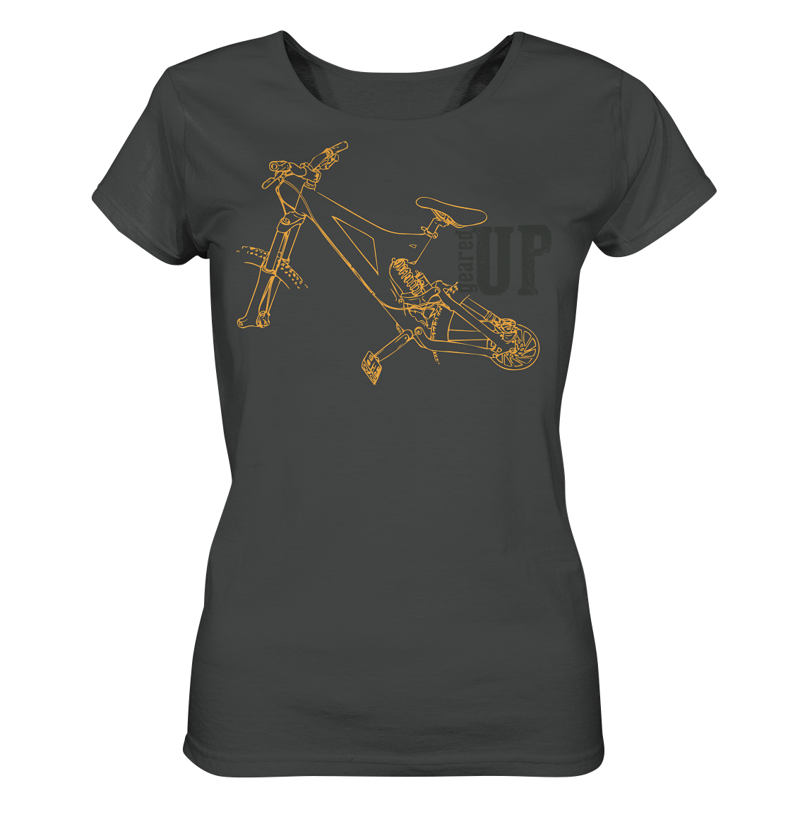 GEARED UP - Mountain Biking downhill Ladies Organic Reespray T-Shirt