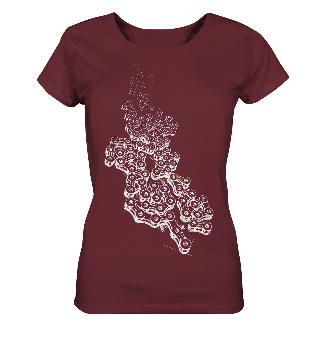 Chain LINKS - Ladies Mountain Biking Organic Reespray T-Shirt