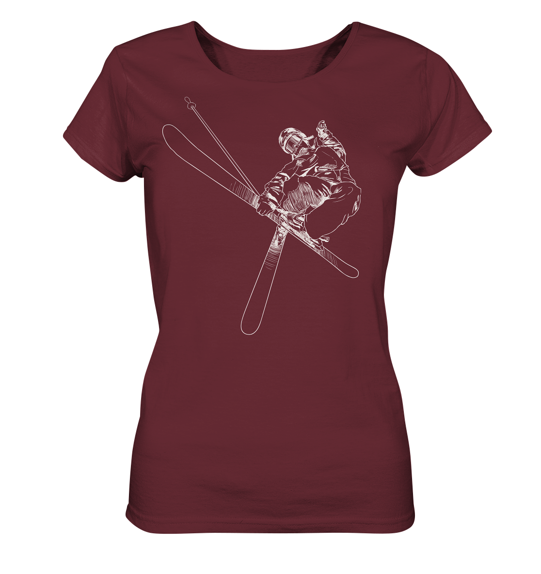 Freestyle SKIER - Skiing Ladies Organic Reespray T-Shirt