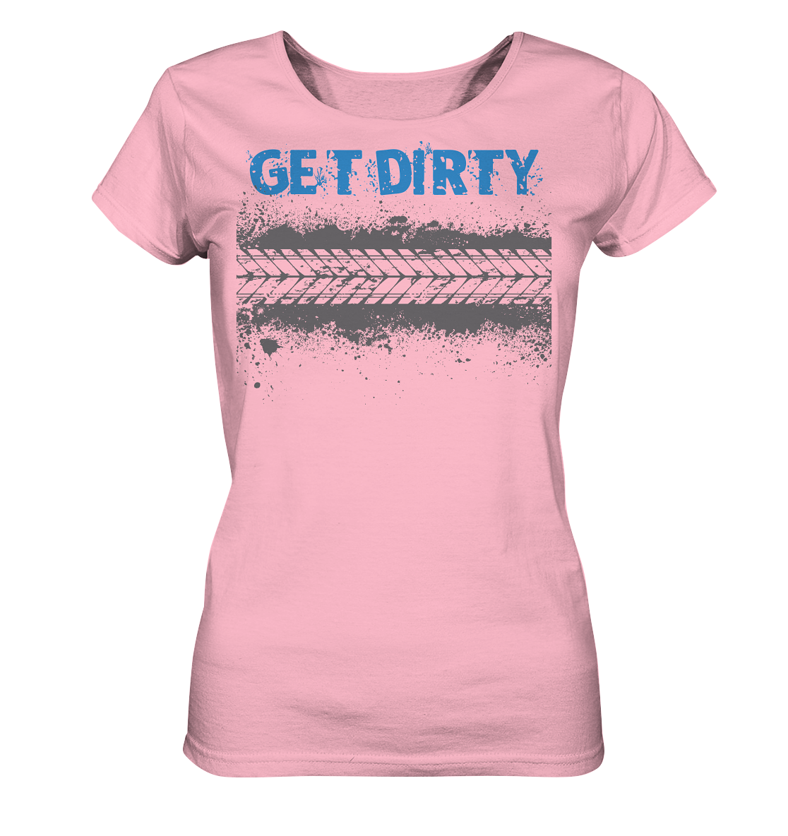 GET DIRTY TYRE - Mountain Biking Ladies Organic Reespray T-Shirt