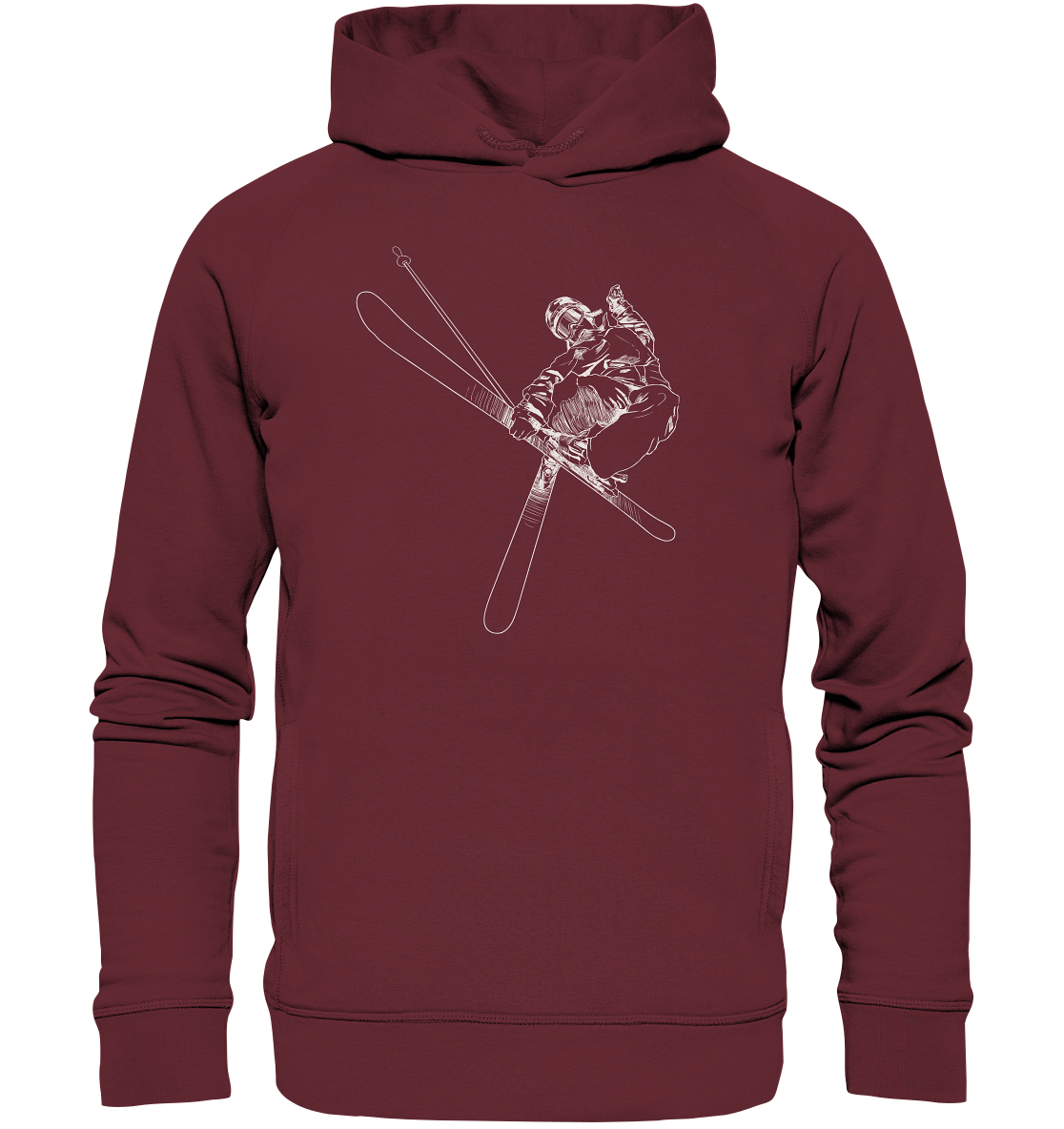 Freestyle SKIER - Skiing Unisex Organic Fashion Reespray Hoodie