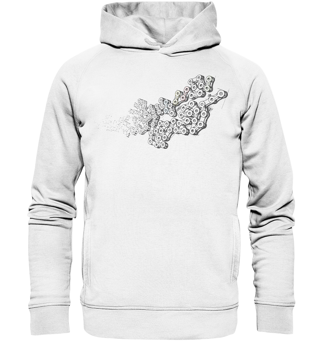 Chain LINKS - Mountain Biking Unisex Organic Reespray Hoodie