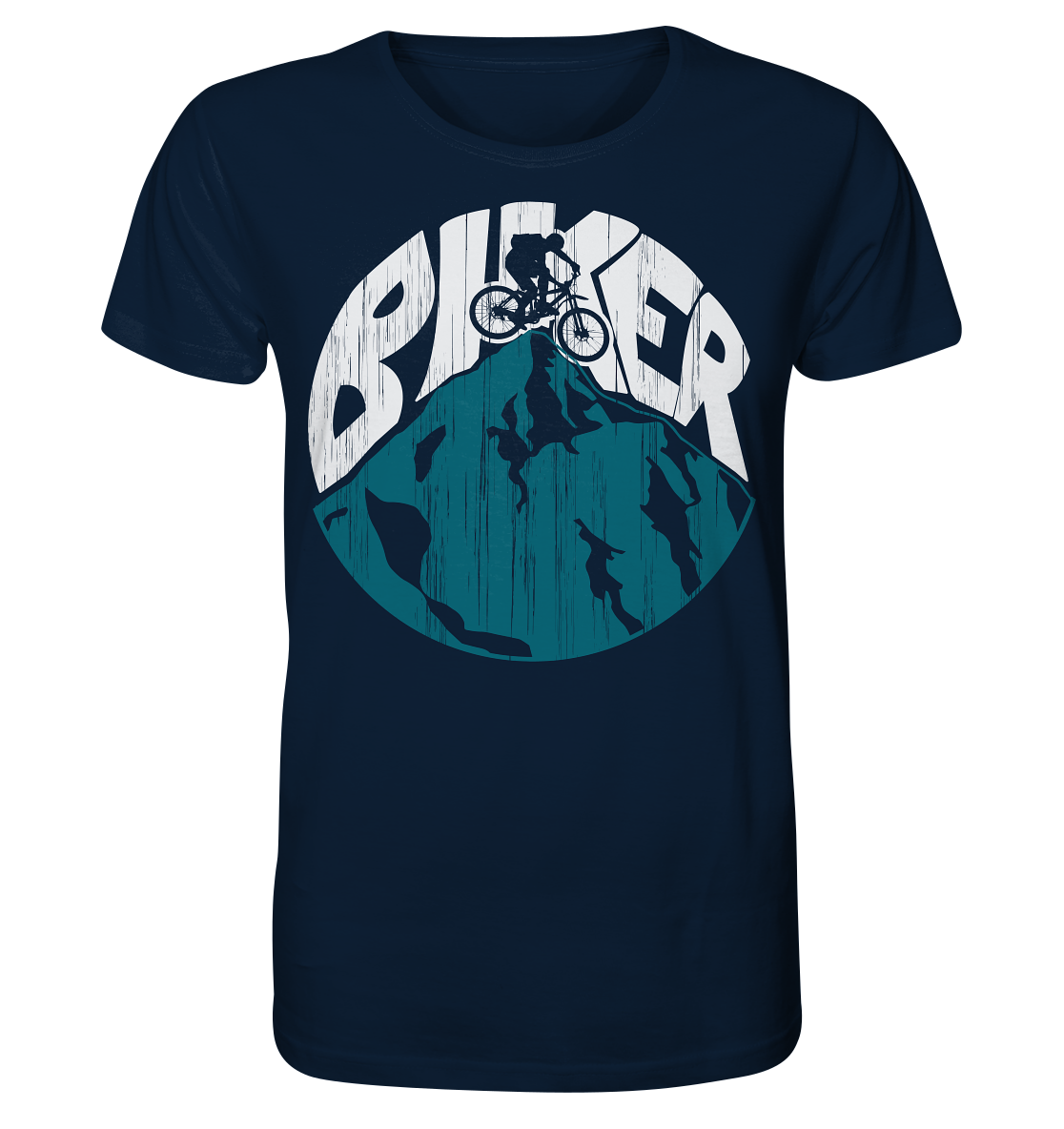 BIKER - Mountain Biking Unisex Organic Reespray T-Shirt
