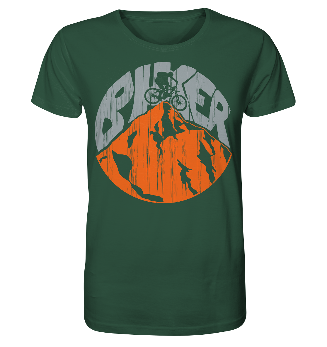 BIKER - Mountain Biking Unisex Organic Reespray T-Shirt